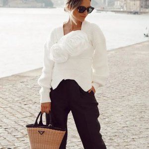 ZARA Sweater Limited Edition White